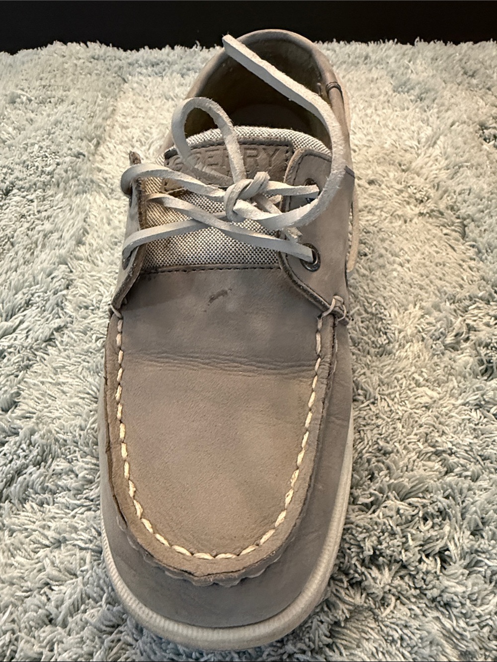 Sperry Women’s Gray Leather Boat Shoes - Picture 5 of 9